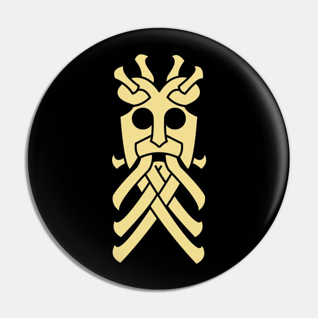 Viking rune mask gold Pin by gegogneto