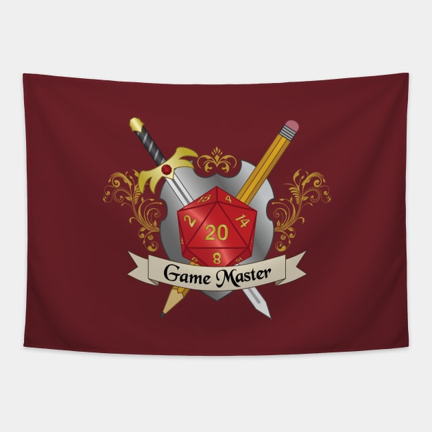 Game Master Crest Tapestry by NashSketches