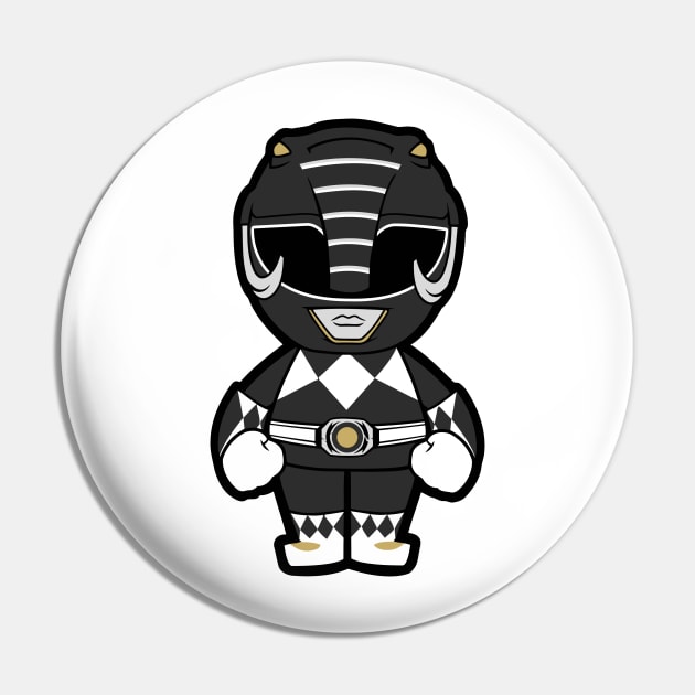 Black Ranger Chibi Pin by untitleddada