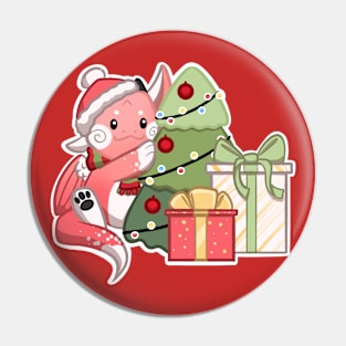 Dragon and Christmas tree Pin