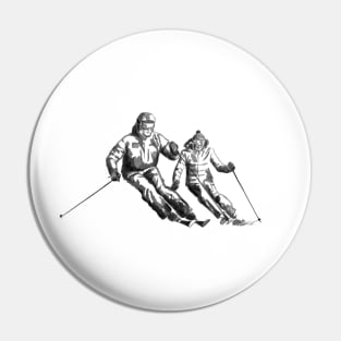 Ski Paar Pin