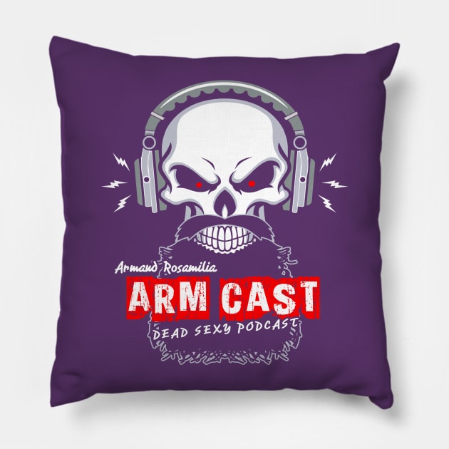 Arm Cast Podcast Pillow by Project Entertainment Network