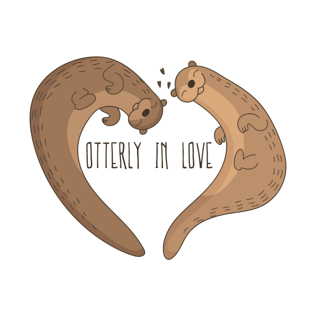 Otterly in love otters by Dreamy Panda Designs