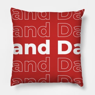 Band Dad Typography - white text Pillow