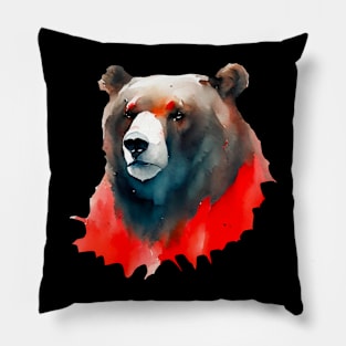 Brown Bear Black Bear Pillow