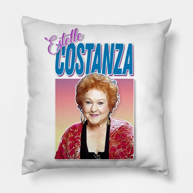 Estelle Costanza Aesthetic 90s Style Tribute Artwork Pillow by DankFutura