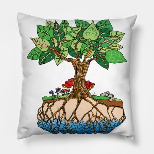 Trees Drink from the Water Table - Climate Art! Pillow