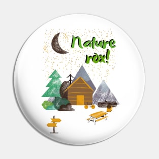 Nature Rox camping design Pin