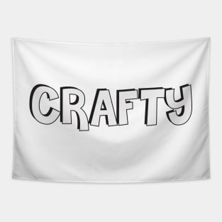 Film Crew On Set - Crafty - White Text - Front Tapestry