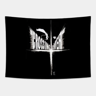 Dave Sim's Crossing Over Logo (White) Tapestry