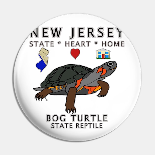 New Jersey - Bog Turtle - State, Heart, Home - state symbols Pin by cfmacomber