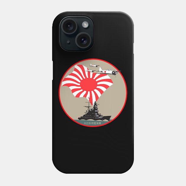 A6M Zero Imperial navy Phone Case by Two Tailed Tom