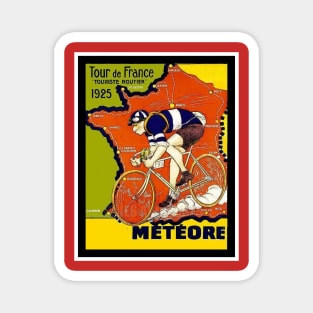 Tour De France Vintage 1925 Bicycle Racing Print Magnet