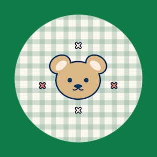 Green Gingham Bear T-Shirt