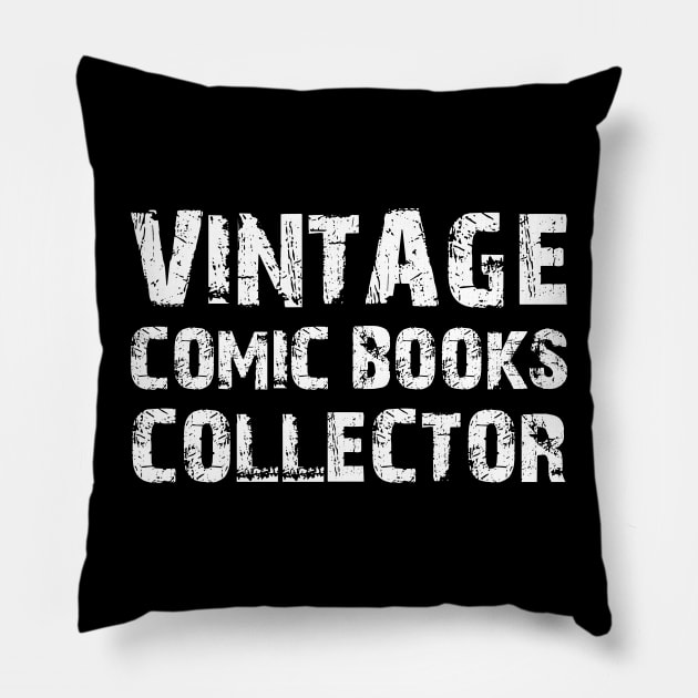 Vintage Comics Books Collector w Pillow by KC Happy Shop