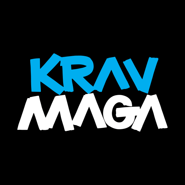 Krav Maga Blue Blocky Letters by polliadesign