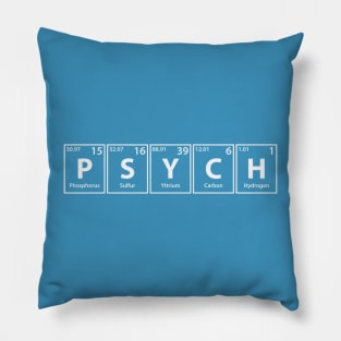 Psych (P-S-Y-C-H) Periodic Elements Spelling Pillow