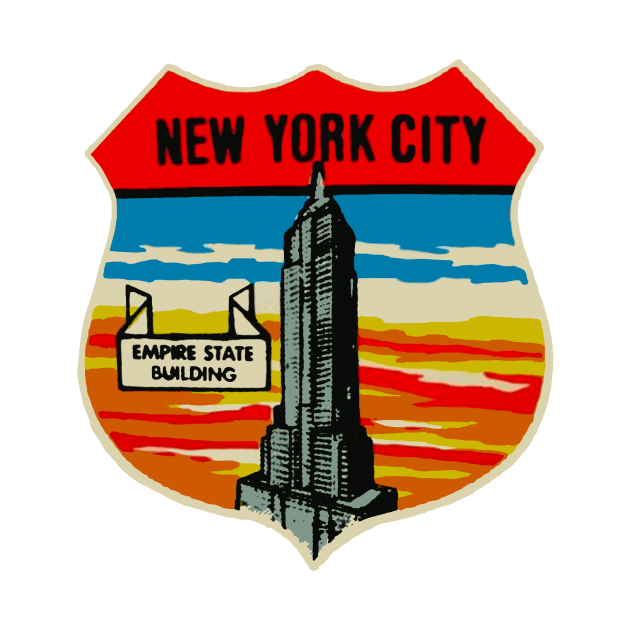 Vintage Empire State Decal by zsonn