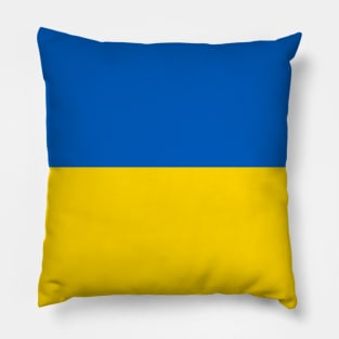 Flag of Ukraine (black background) Pillow