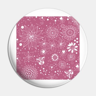 Floral doodles Pin