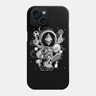 Astronaut Skate Ethereum ETH Coin To The Moon Crypto Token Cryptocurrency Blockchain Wallet Birthday Gift For Men Women Kids Phone Case