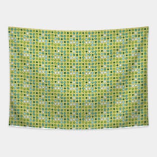 Blue and Green Retro Pattern Tapestry