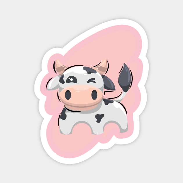 Cute Cow Magnet by KLE!