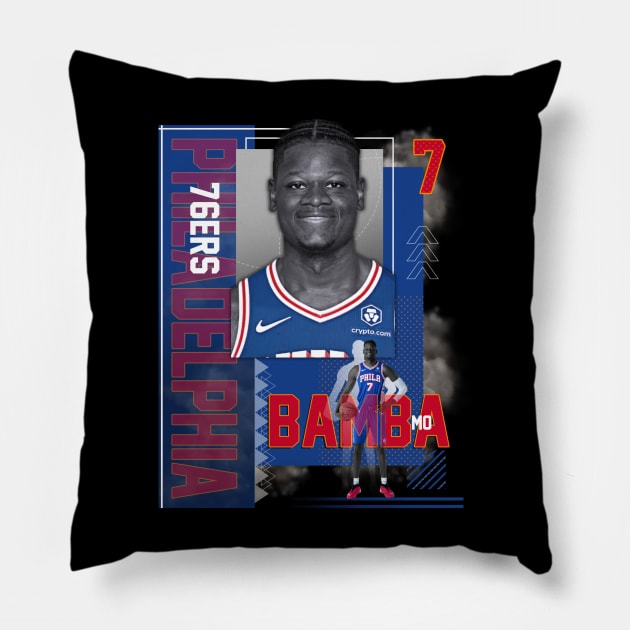 Philadelphia 76ers Mo Bamba 7 Pillow by today.i.am.sad