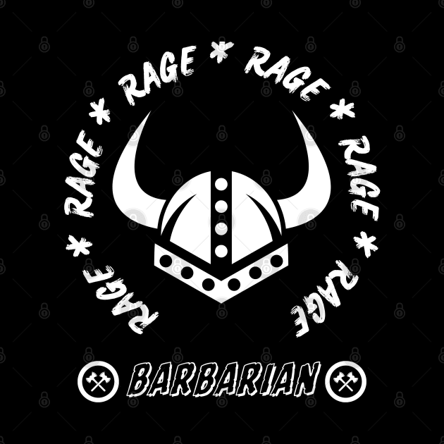 Barbarian Rage Dungeons and Dragons by Baby Kraken Creative Designs