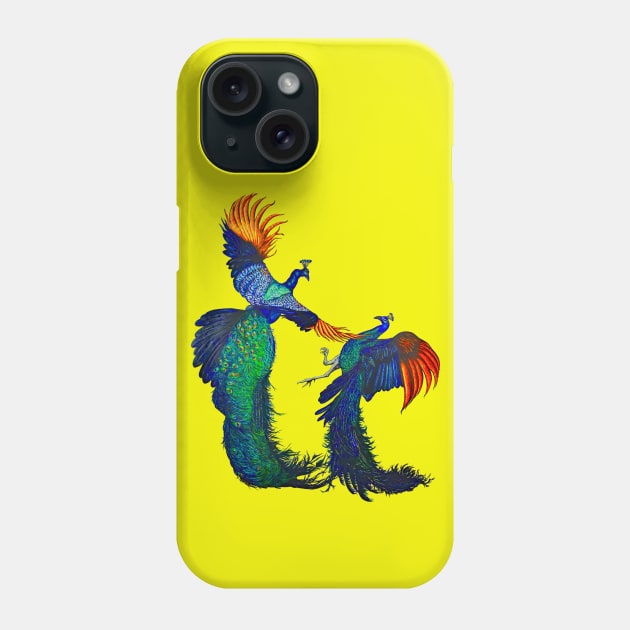 Peacocks Phone Case by Redmonks