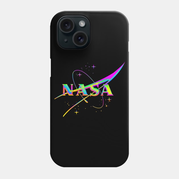 Nasa Neon Chrome Phone Case by Dotty42