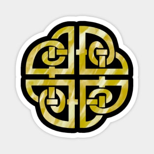 Celtic Dara Knot Yellow Magnet