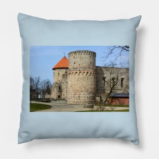 Ruins of medieval castle in Cesis, Latvia Pillow