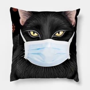 Cat Is Wearing Mask Face Anti Virus 2020 Pillow