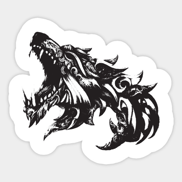 God Of War Fenrir Wolf Sticker Teepublic Au