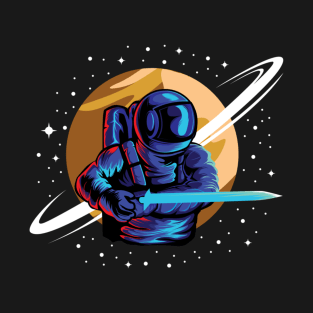 Astronaut Knight In Astros Space City T-Shirt