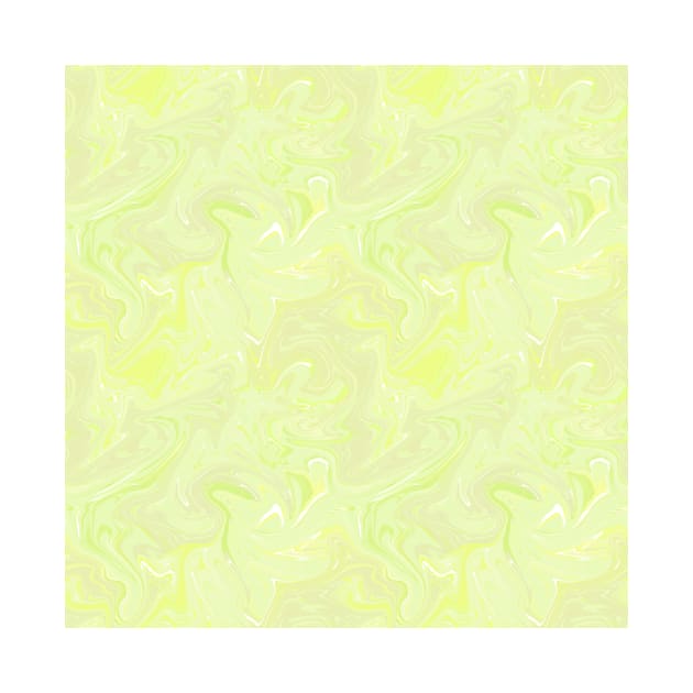Pastel Yellow Green Silk Marble - Digital Liquid Paint by GenAumonier