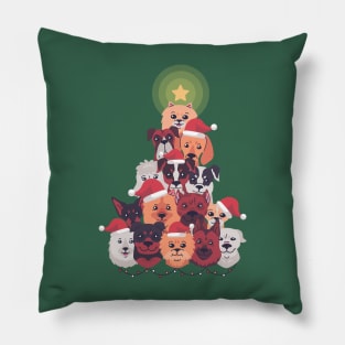 DOGS CHRISTMAS TREE Pillow