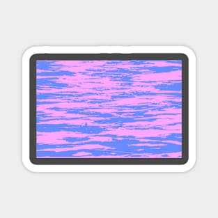 Walking By the Seaside Landscape Grunge Abstract Lines Japanese Beach Magnet