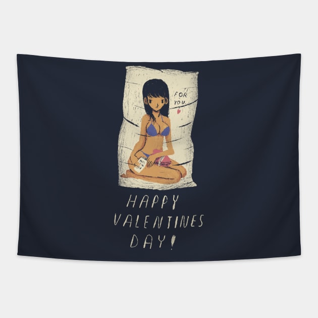 happy valentines day Tapestry by Louisros