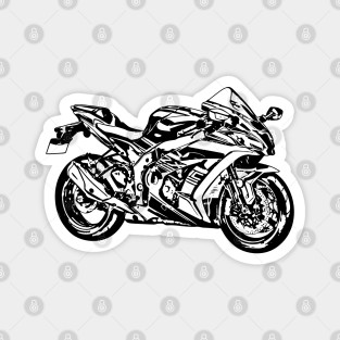 2016 ZX10R Motorcycle Sketch Art - Kawasaki - Magnet | TeePublic