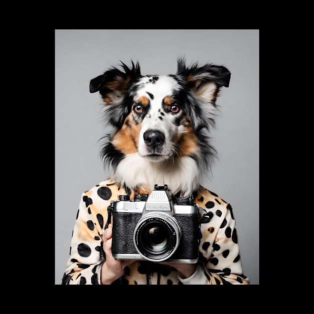 Bad ai Border Collie photographer by Rainbow Kin Wear