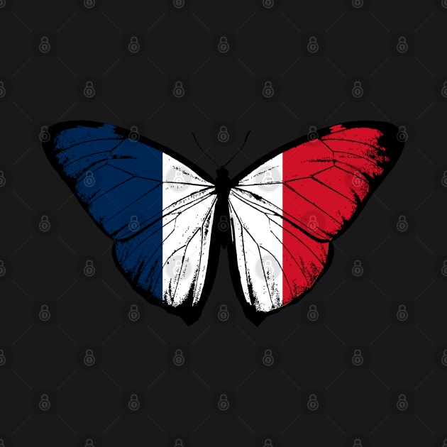 Vintage France Butterfly Moth | Pray For France and Stand with France by Mochabonk