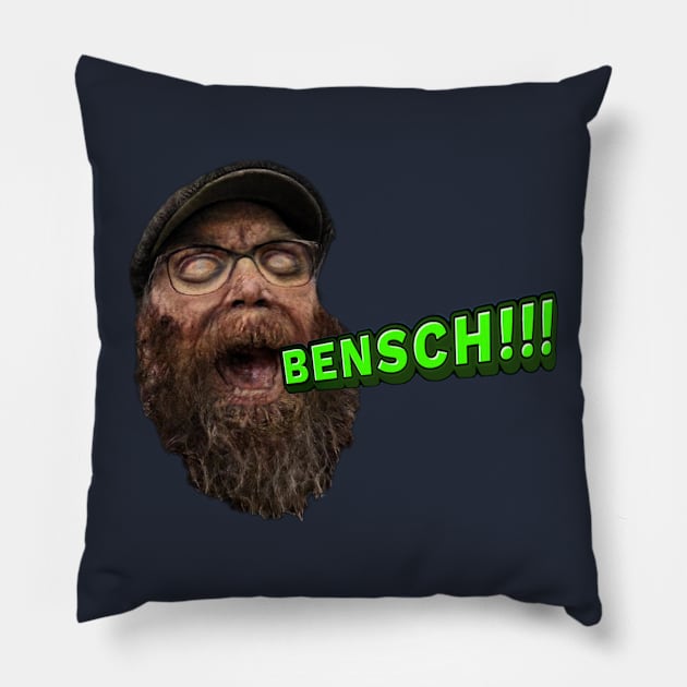 Zombie Bensch Pillow by CaptainRedBeard007