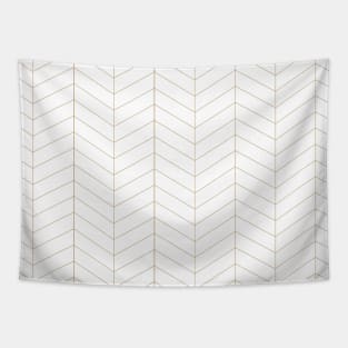 Herringbone Pattern - Gold Tapestry