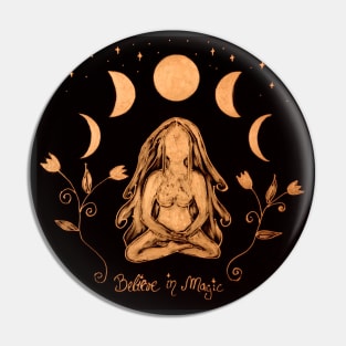 Meditation Yoga under moon phases Pin