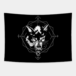 Angry Wolf Tapestry