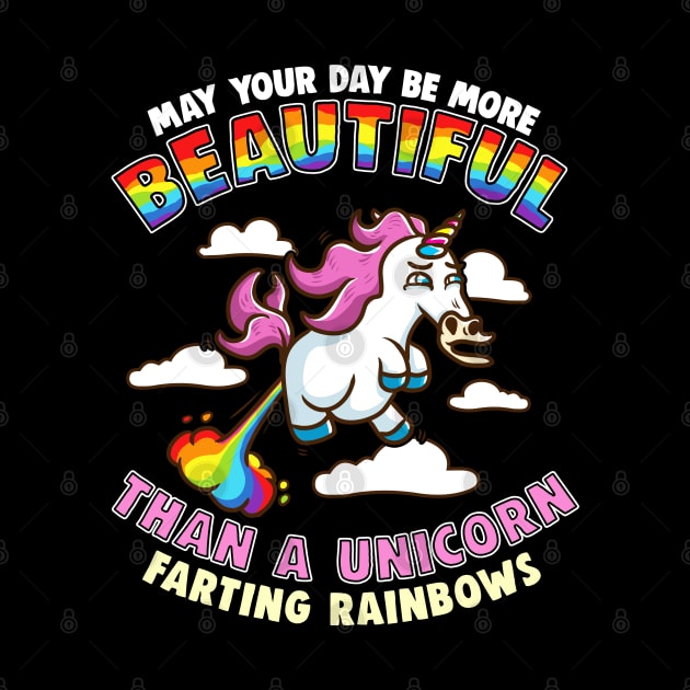 Beautiful Unicorn Farting Rainbows by E