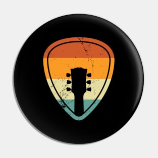 Guitar Pick Vintage Sunset Style Pin