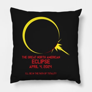 Great North American Eclipse 2024 Pillow